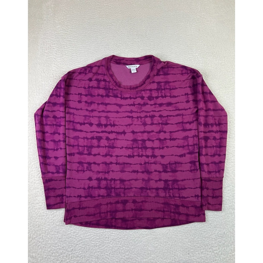 Athlete Coaster Luxe Sweatshirt Women's Medium Pink Pullover Stretch Casual